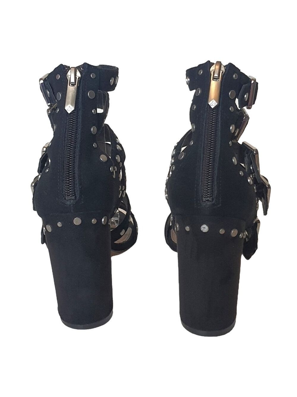 Sam Edelman Studded Strappy Buckled Heels Womens 7.5 - Picture 6 of 16